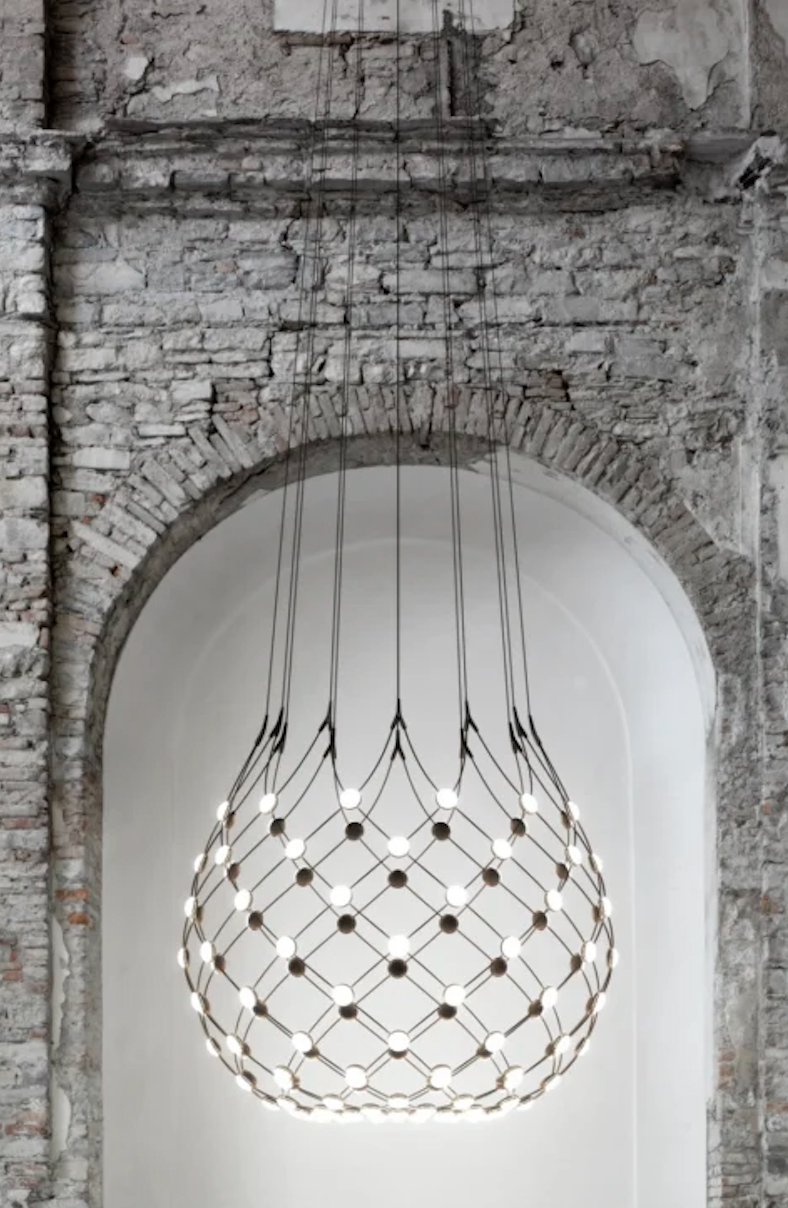 Luce Plan Mesh Suspension Lamp - Luxury Furniture Mercato Interiors